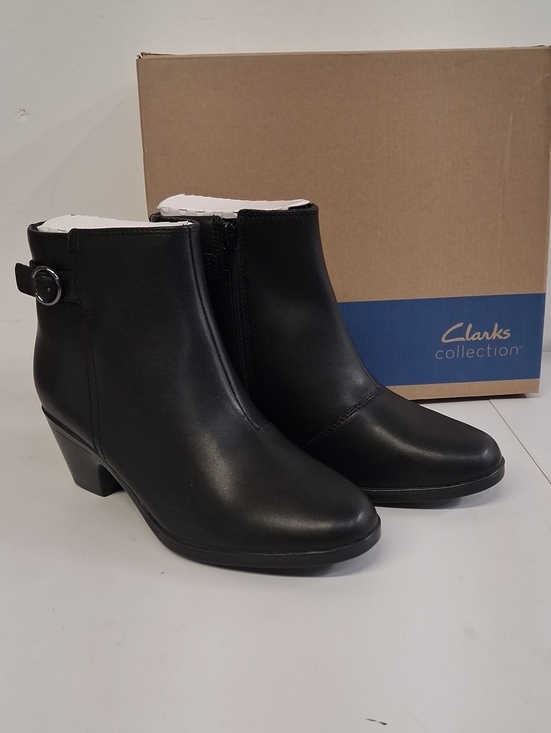 Clarks Shoes - NWT Womens Clarks Emily2 Belle Black Leather Ankle Boots